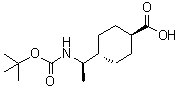 trans-4-[(R)-1-[(tert-Butyloxycarbonyl)amino]ethyl]cyclohexanecarboxylic acid molecular structure (CAS 671815-99-9)