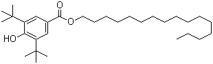 结构式 CAS# 67845-93-6, 3,5-二叔丁基-4-羟基苯甲酸正十六酯