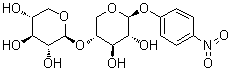4-Nitrophenyl 4-O-beta-D-xylopyranosyl-beta-D-xylopyranoside molecular structure (CAS 6819-07-4)