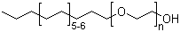 结构式 CAS# 68439-49-6, C16-18 醇聚氧乙烯醚; 乙氧基化 C16-18 醇
