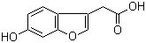 结构式 CAS# 69716-04-7, (6-羟基苯并呋喃-3-基)乙酸
