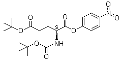 Boc-L-glutamic acid 5-(tert-butyl) 1-(4-nitrophenyl) ester molecular structure (CAS 69876-58-0)