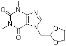 Doxofylline molecular structure (CAS 69975-86-6)