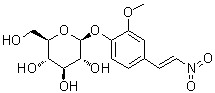2-Methoxy-4-(2-nitroethenyl)phenyl beta-D-glucopyranoside molecular structure (CAS 70622-80-9)