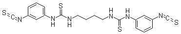 结构式 CAS# 711019-86-2, MRS 2578; N,N''-1,4-丁烷二基双[N'-(3-异异硫氰基苯基)硫脲