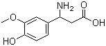 3-Amino-3-(4-hydroxy-3-methoxyphenyl)propionic acid molecular structure (CAS 72076-93-8)