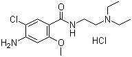 盐酸甲氧氯普胺分子结构 (CAS 7232-21-5)