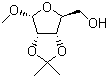 Methyl-2,3-O-isopropylidene-D-ribofuranoside molecular structure (CAS 72402-14-3)