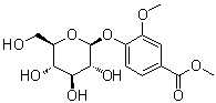 4-(beta-D-Glucopyranosyloxy)-3-methoxybenzoic acid methyl ester molecular structure (CAS 72500-11-9)