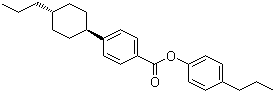 结构式 CAS# 72928-02-0, 反式-4-(4-丙基环己基)苯甲酸 4-丙基苯基酯