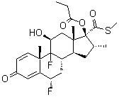 Ticabesone propionate molecular structure (CAS 73205-13-7)