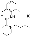 structure of CAS# 73360-54-0, Bupivacaine Hydrochloride;1-Butyl-N-(2,6-dimethylphenyl)-2-piperidinecarboxamide monohydrochloride monohydrate