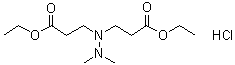 3,3'-(Dimethylhydrazono)bispropanoic acid diethyl ester monohydrochloride molecular structure (CAS 7355-83-1)