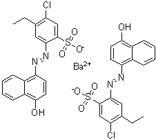 5-Chloro-4-ethyl-2-[(4-hydroxy-1-naphthalenyl)azo]benzenesulfonic acid barium salt (2:1) molecular structure (CAS 73612-30-3)