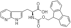 (alphaS)-alpha-[[(9H-fluoren-9-ylmethoxy)carbonyl]amino]-1H-Pyrrolo[2,3-b]pyridine-3-propanoic acid molecular structure (CAS 737007-45-3)