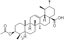 Ursolic acid acetate molecular structure (CAS 7372-30-7)