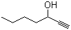 结构式 CAS# 7383-19-9, 1-庚炔-3-醇