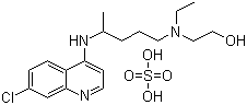 Hydroxychloroquine sulfate molecular structure (CAS 747-36-4)