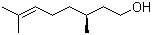 结构式 CAS# 7540-51-4, (-)-beta-香茅醇; (-)-3,7-二甲基辛-6-烯-1-醇