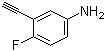 结构式 CAS# 77123-60-5, 3-乙炔基-4-氟苯胺