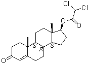 Testosterone dichloroacetate molecular structure (CAS 7768-48-1)