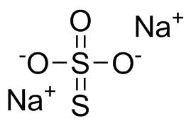 Sodium thiosulfate molecular structure (CAS 7772-98-7)
