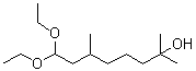Hydroxycitronellal diethyl acetal molecular structure (CAS 7779-94-4)