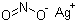 Silver nitrite molecular structure (CAS 7783-99-5)