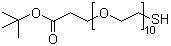 33-Mercapto-4,7,10,13,16,19,22,25,28,31-decaoxatritriacontanoic acid 1,1-dimethylethyl ester molecular structure (CAS 778596-28-4)