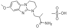 3,4-Dihydro-8-methoxy-alpha-methylpyrimido[1,2-a]benzimidazole-1(2H)-propanamide monomethanesulfonate molecular structure (CAS 79513-52-3)