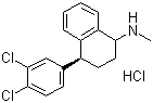 结构式 CAS# 79559-97-0, 盐酸舍曲林; (1S-顺式)-4-(3,4-二氯苯基)-1,2,3,4-四氢-N-甲基-1-萘胺盐酸盐