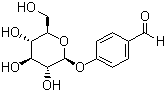 结构式 CAS# 80154-34-3, 豆腐果苷; 豆腐果甙; 豆腐果素; beta-D-阿洛吡喃糖对甲酰苯基苷
