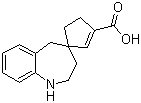 结构式 CAS# 813426-13-0, 1,2,3,5-四氢螺[4H-1-苯并氮杂卓-4,1''-[2]环戊烯]-3''-甲酸