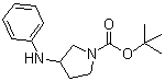 结构式 CAS# 816468-24-3, 3-(苯基氨基)-1-吡咯烷羧酸叔丁酯