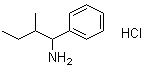 结构式 CAS# 81880-29-7, alpha-(1-甲基丙基)苯甲胺盐酸盐