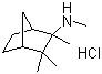 结构式 CAS# 826-39-1, 盐酸美加明; 盐酸美卡拉明; 异坎胺; N,2,3,3-四甲基双环[2.2.1]庚-2-胺盐酸盐