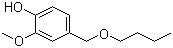 结构式 CAS# 82654-98-6, 香草醇丁醚; 香兰基丁基醚; 2-甲氧基-4-(丁氧甲基)苯酚