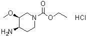 cis-4-Amino-3-methoxy-1-piperidinecarboxylic acid ethyl ester hydrochloride molecular structure (CAS 83863-71-2)