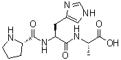 结构式 CAS# 83960-31-0, L-脯氨酰-L-组氨酰-L-丙氨酸