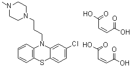 结构式 CAS# 84-02-6, 马来酸丙氯拉嗪