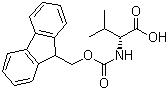 structure of CAS# 84624-17-9, Fmoc-D-Valine;Fmoc-D-Val-OH; N-(9-Fluorenylmethoxycarbonyl)-D-valine; 2-{[(9H-Fluoren-9-ylmethoxy)carbonyl]amino}-3-methylbutanoic acid