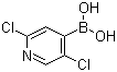 结构式 CAS# 847664-64-6, 2,5-二氯吡啶-4-硼酸