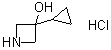 structure of CAS# 848192-93-8, 3-Cyclopropylazetidin-3-ol hydrochloride