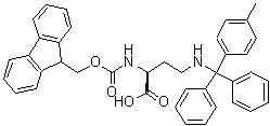 (2S)-2-[[(9H-Fluoren-9-ylmethoxy)carbonyl]amino]-4-[[(4-methylphenyl)diphenylmethyl]amino]butanoic acid molecular structure (CAS 851392-68-2)