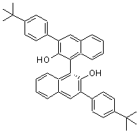 structure of CAS# 851615-06-0, (1R)-3,3'-Bis[4-(1,1-dimethylethyl)phenyl][1,1'-binaphthalene]-2,2'-diol