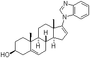 structure of CAS# 851983-85-2, VN/124-1;(3beta)-17-(1H-Benzimidazol-1-yl)androsta-5,16-dien-3-ol; TOK-001
