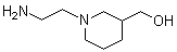 structure of CAS# 857637-03-7, 1-(2-Aminoethyl)-3-piperidinemethanol