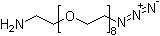 structure of CAS# 857891-82-8, 26-Azido-3,6,9,12,15,18,21,24-octaoxahexacosan-1-amine