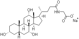 Sodium glycocholate molecular structure (CAS 863-57-0)