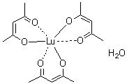 结构式 CAS# 86322-74-9, (OC-6-11)-三(2,4-戊烷二酮-O,O')镥一水合物